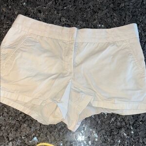 J. Crew White Cargo Shorts with Tailored Cotton Blend